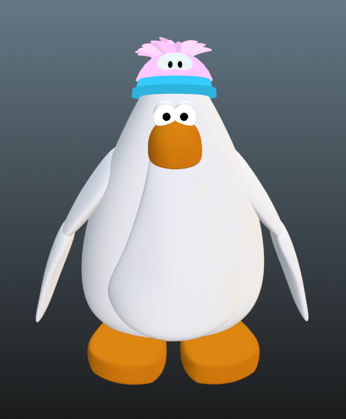 August_Renders's tweet photo. I decided to make a slight change to the Kirby Puffle Beanie. I changed the lower part from grey to a darker blue. #ClubPenguinRewritten #PuffleParty https://t.co/ULlNiJ7sZ8