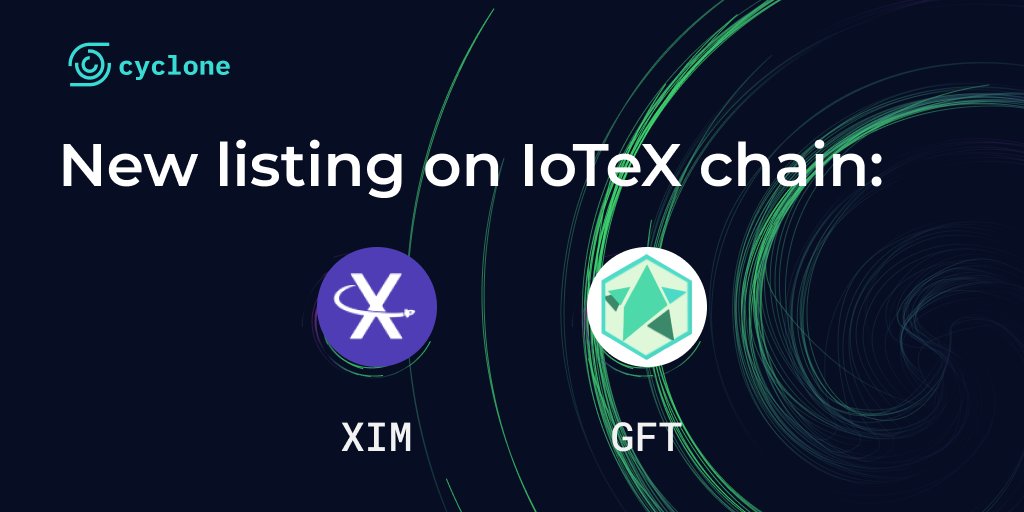 RvCh02568990's tweet photo. #CycloneDAO ,17th proposal has been implemented 🎉🎁

🔹 Welcome $GFT &amp; $XIM to launch Anonymity Pools on Cyclone🥳 @StarCrazyGame @xDollarFi 
🔹IoTeX anonymity/liquidity rewards have been refilled 💦
🔹Liquidity rewards increased to 40 CYC per day 💵
#crypto #Xdollar #Stablecoin https://t.co/DKxHTlGd5R