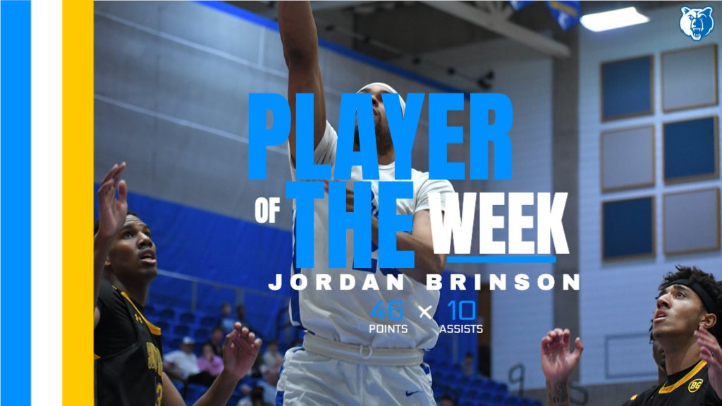 Salt Lake's Jordan Brinson earns SWAC Player of the Week after an impressive win over Snow College this past weekend.

FU:LL STORY: slccbruins.com/news/2022/2/15…