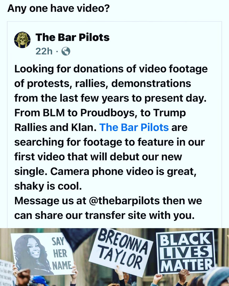 If you all have video or know someone who does. It would really help!  #Videos #blm #blmprotest #January6th thebarpilots.WeTransfer.com