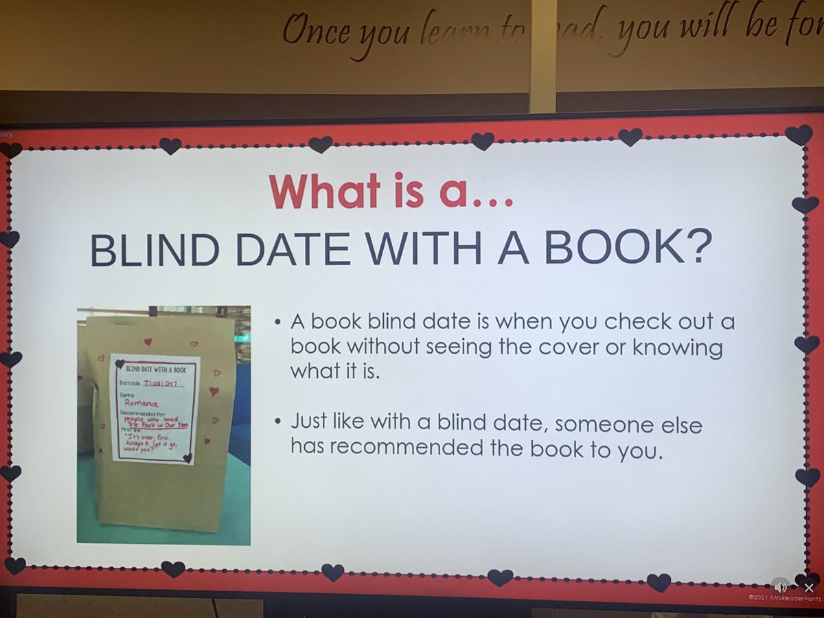 msmorrisbbms's tweet photo. My students and I went on a Blind Date today…. Ok a Book Blind Date.  I was so amazed with how many of my students walked away with a library book today that they wanted to keep reading…. AKA Dating❤️❤️. Thank you so much Mrs. Young for organizing this.  #BbmsProud https://t.co/KjkJncS2CP