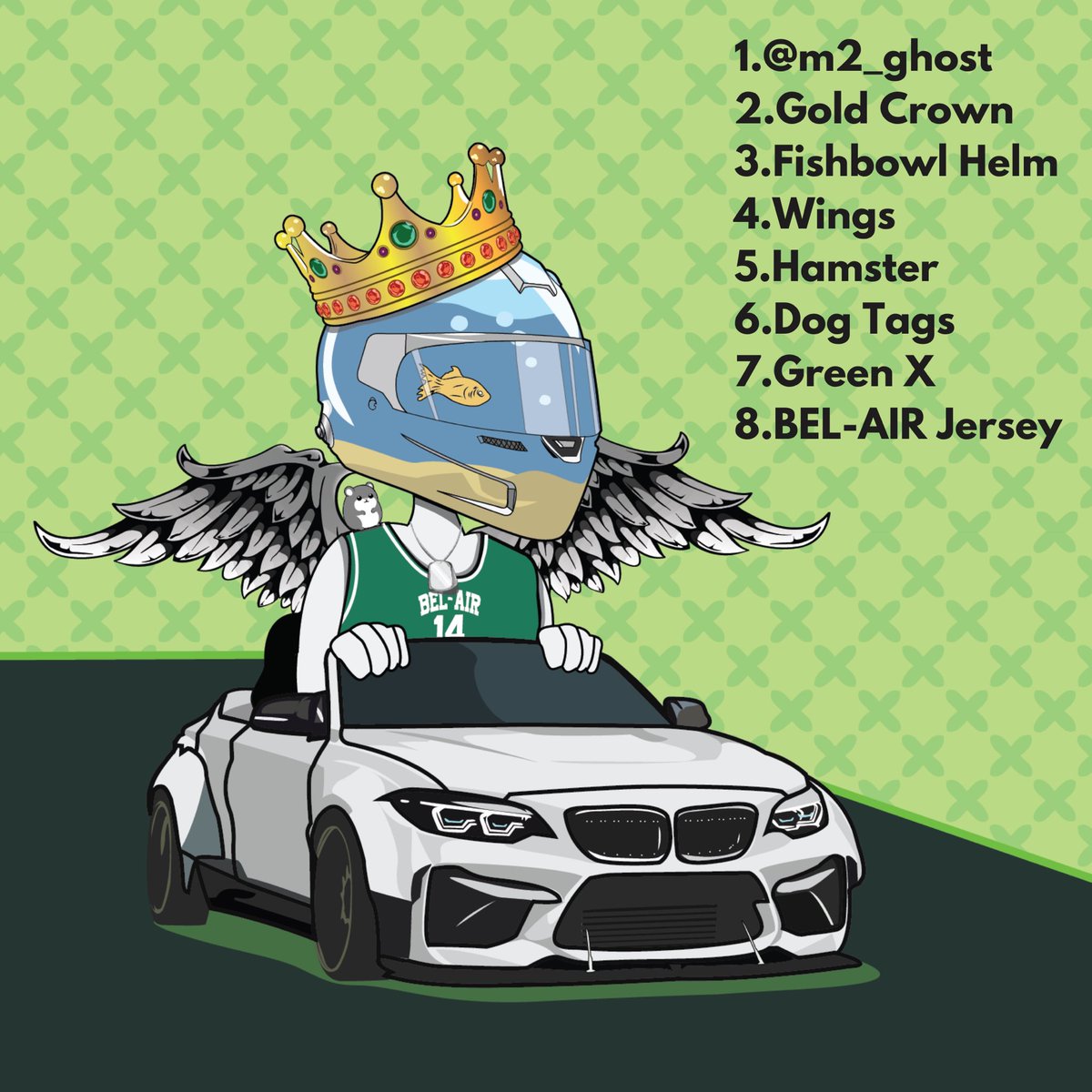carbudz's tweet photo. 🚨Super Rare Crypto Car Budz Giveaway🚨
RULES:
1. Like &amp; Retweet
2. Follow us and @JerseyChamps 
3. Comment on this post &amp; tag 2 friends

We teamed up with @JerseyChamps to bring you the Bel-Air Jersey on this Bud!  There will only be 5 of these jerseys!! 
#CNFTGiveaway #cnft https://t.co/W5kn4dDdop