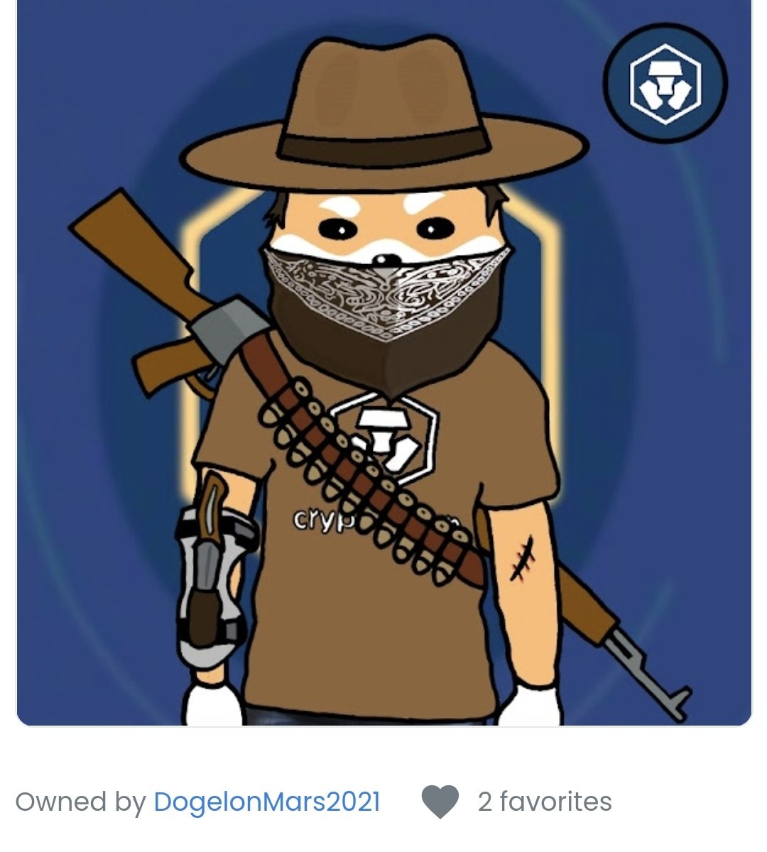 DogelonMarsArtC's tweet photo. The CryptoCom bandit has a new owner! @dogelonmars2021 is our new club member! 🙌
Give him a follow 👌 @DogelonMars2021
Dogelon to mars baby🚀✌

#NFT #NFTcommunity #NFTmarketplace #NFTs #Opensea #CryptoArt #Polygon #ETH #DogelonMars $ELON #artofmmm https://t.co/lOwDKHJX7G