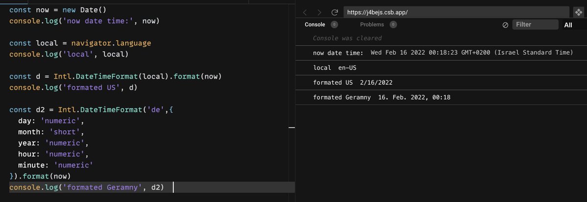 ManorYanir's tweet image. How should date times be handled? #momentjs (other date library) or native #intlDateTimeFormat?
@ryanflorence @RyanCarniato @kentcdodds @mjackson @youyuxi