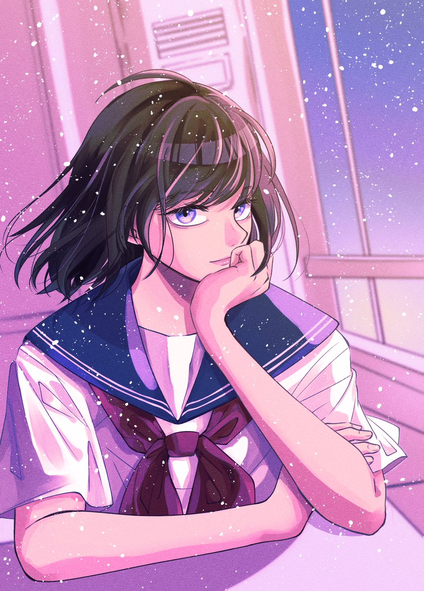 カーテンでかなり隠れちゃったので とうののイラスト