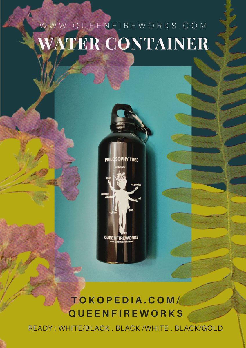 Water Container 300ml - dengan logo dan #philosophytree  #queenfireworks  ( queenfireworks.com)  bisa dipesan via tokopedia.com/queenfireworks   - cocok buat olah raga, bekal sehari-hari, kado juga keren sih ...