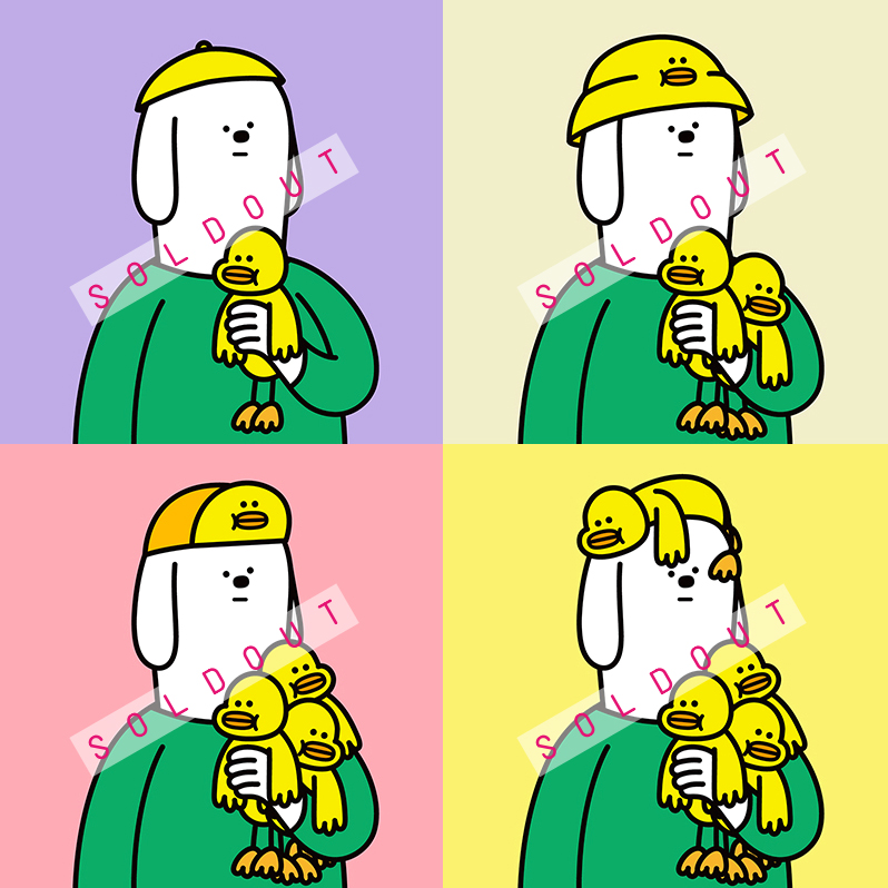 우왓! 😱
(잠깐...내가 뭘 잘못했나...생각타임...🤔)

<a href="/dlyuhhhh/">dlyuhhhh</a> 님께서 오리 한마리를 들고있는
왓도그와 친구가 되어주셨습니다! 🐥🎉

화가모자를 쓴 왓도그는
오리 한마리와 함께 멋진 그림을 그린답니다!
(오리가 깃털을 하나씩 빌려줘요🖌️소근소근)

무한∞ 감사해요😍
오리시리즈는 완판!😘❤️