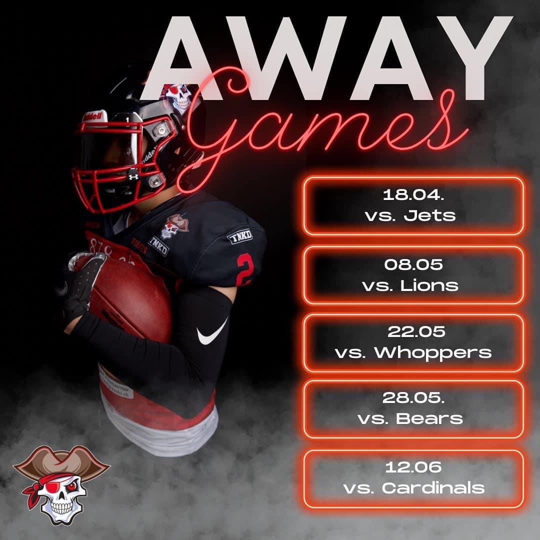 🔥Game Schedule Seniors🔥

Heute wurde der Spielplan der National Liga B des SAFV veröffentlicht. 

Wir freuen uns über euren Besuch bei uns zuhause auf Tortuga - am Zopfweg 23 in Buchs AG!🏴‍☠️🏈

Go Pirates!🏴‍☠️
#ArgoviaPirates #football #Aargau
