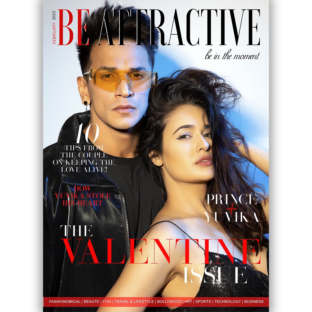 BeAttractive_'s tweet photo. The endearing and precious couple #YuvikaChaudhary and @princenarula88 grace the cover of @beattractive.in magazine’s The Valentine Issue, February 2022

#Valentine #Bollywood https://t.co/AC1qqKD85y