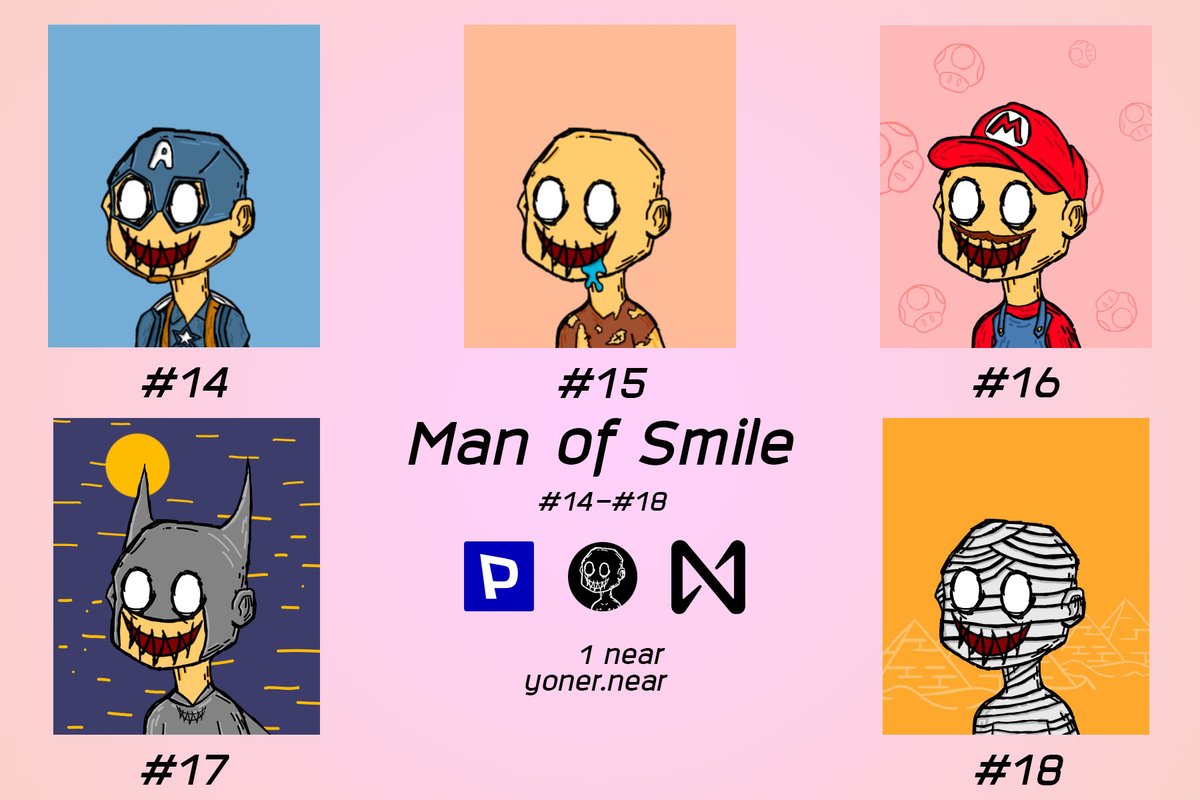 yoner_near's tweet photo. now!!! new drop in collection Man of Smile

Man of Smile #14-#18

You can buy —> https://t.co/b3MgO6Ph13……
Thank you for support me 🙏

#NFT #nfts #nftcollector #NFTdrop #nftart #NFTCommumity #nftcollectors #nftcollector #NFTGiveaway #NFTartist #NFTTHAILAND #NFTThaicommunity https://t.co/ghcVQe0SQk