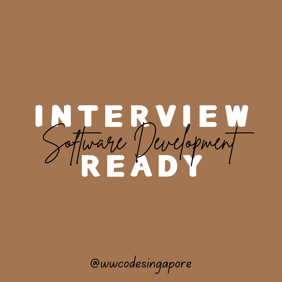 Wwcodesingapore's tweet photo. 2 hrs to go! Join us on https://t.co/2OP1qeaBQU - today @ 6.30pm for #interviewready series 😃 Behavioral interview. https://t.co/0ql7S4M9vu