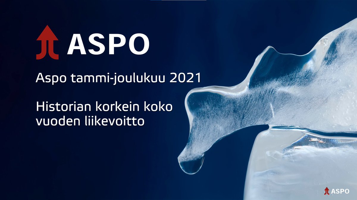 Aspo-konsernin tilinpäätöstiedote 1.1.–31.12.2021: Aspon historian korkein koko vuoden liikevoitto – vertailukelpoisuuteen vaikuttavilla erillä oikaistu liikevoitto 42,4 Me. hubs.ly/Q014f_3w0 #pörssi