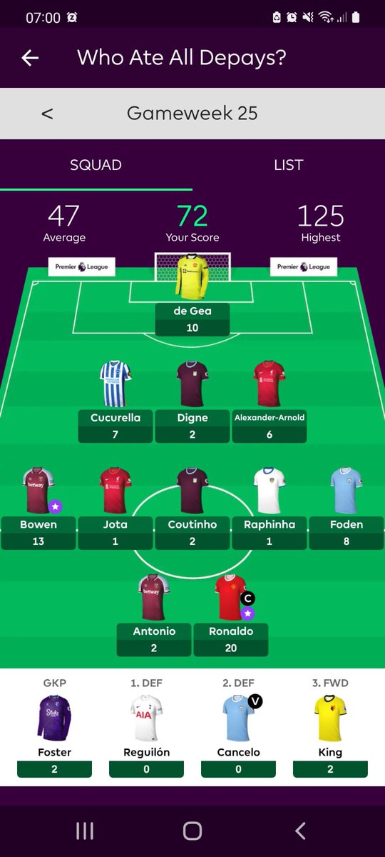 BigAtTheBack's tweet photo. Gameweek 25 update:
@Higgins92 - 72 points, OR 101,218
@TomMadden92 - 72 points, OR 30,988
#FuckBruno https://t.co/7haHIF1rwT