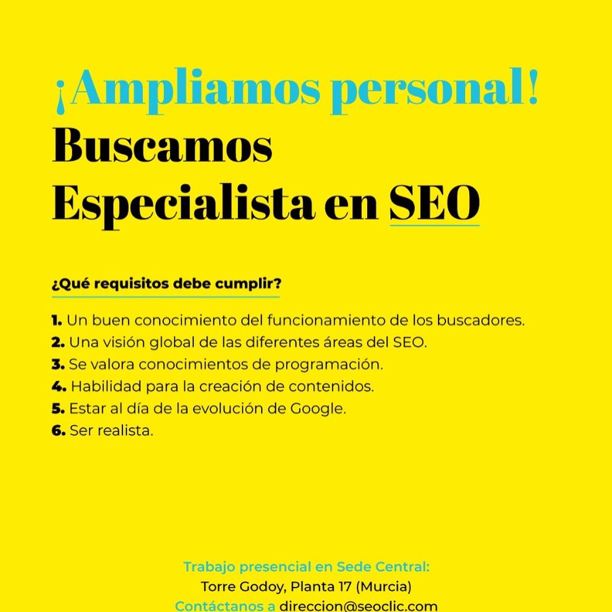 ¡Estamos contratando!