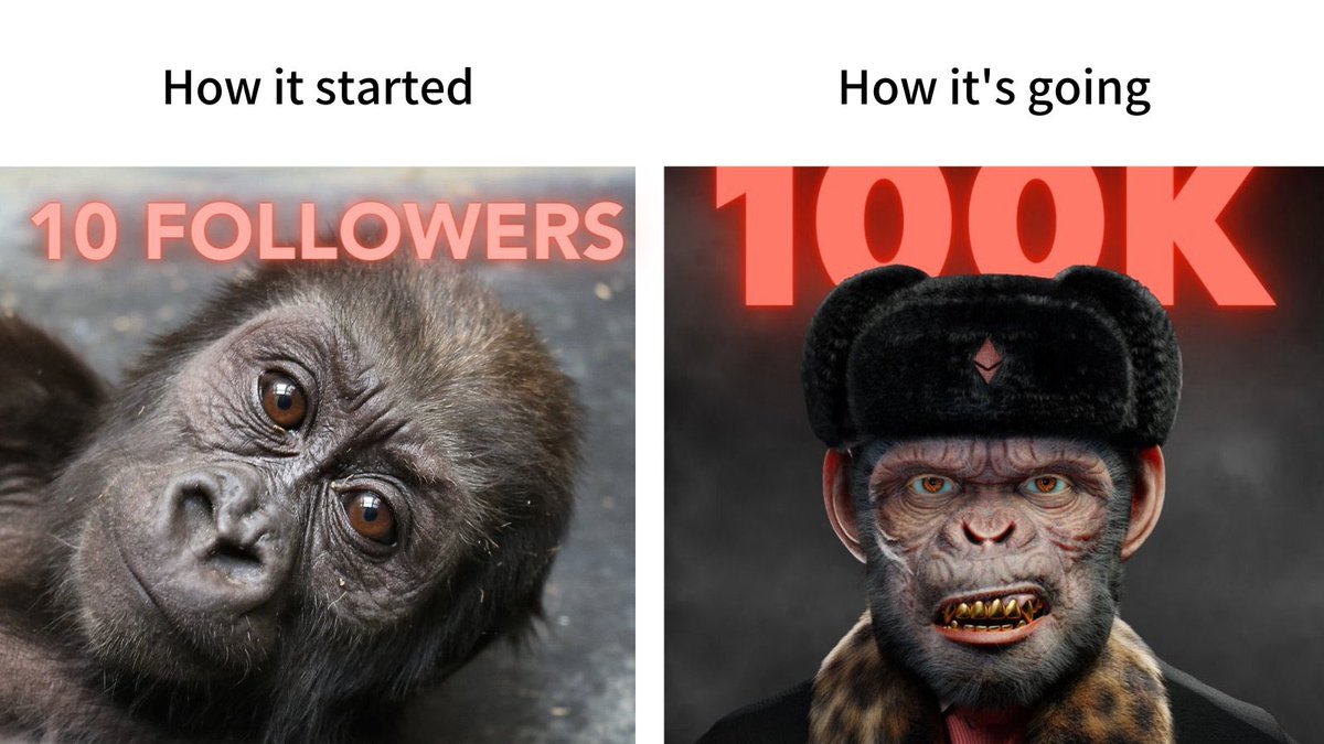 SmartBeast_nft's tweet photo. Smart Fam is strong. 🐵🧠

Thank you all. Big things coming up really soon! Keep your 🔔 on…

Meme by @mala_singer https://t.co/t8ybAHhr1z