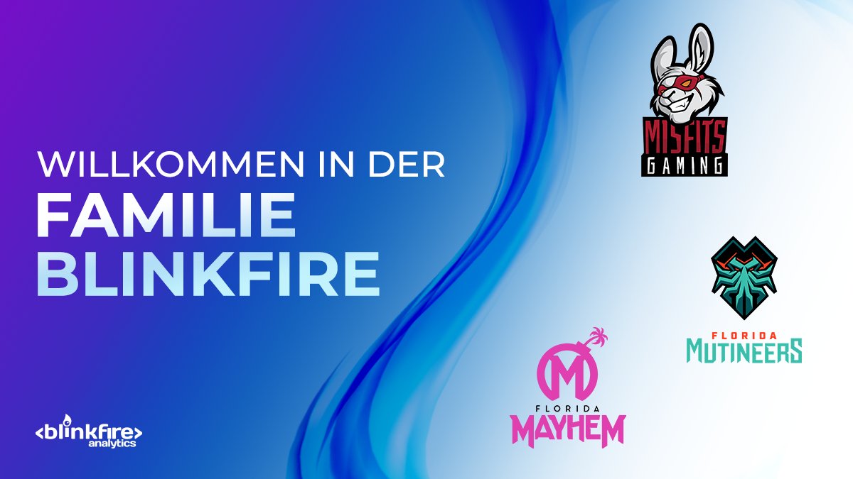 Blinkfire Analytics heißt die <a href="/MisfitsGG/">Misfits Gaming</a> (<a href="/MisfitsggLoL/">Hola amiguitos y amiguitas de la legión</a> <a href="/FLMayhem/">Florida Mayhem</a> <a href="/Mutineers/">Mutineers</a>) willkommen. 

Eine esports Entität die sich einer wachsenden Liste von Kunden anschließt, um soziale Medien und Sponsoring zu überwachen, zu bewerten und Reporte zu erstellen.