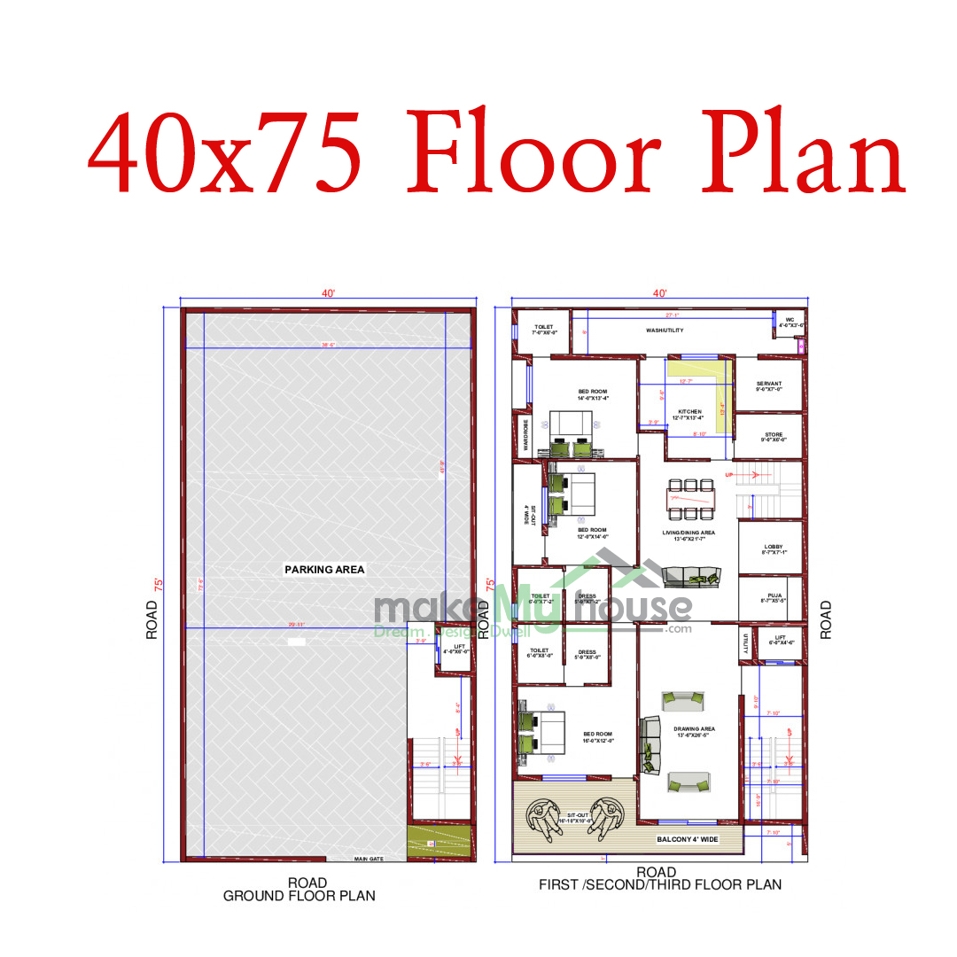 This plan is designed for a 40x75 East Facing Plot having built-up area - 3000 SqFT with Modern Floorplan for Multistorey House.

For More Information Contact
📧 contact@makemyhouse.com
📞1800-419-3999 (Toll-Free)

#floorplan #homeplan #duplexhouse