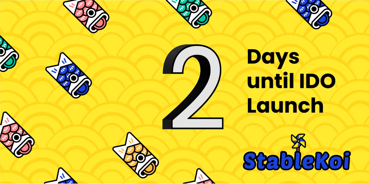 stablekoi's tweet photo. Just 2️⃣ days to our #IDO on @yokaiswap ❤️‍🔥

🔥Stake and Farm to earn both $YOK and $KOI rewards, 2 hours after our IDO ends🔥 

✅Join whitelist:https://t.co/wALC8xMQS4………

✅Bookmark Participation Page: https://t.co/Tk3ULmhulS https://t.co/vFezopERAa
