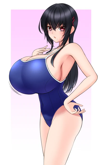 麗「おっぱいって水に浮くから泳ぐこと自体は楽だけど、早く泳ぐには抵抗受けて難しいのよ」
龍「さ、左様ですか・・・」 