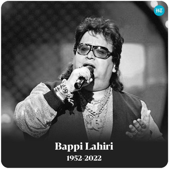 Rajnand18's tweet photo. Veteran singer-composer #BappiLahiri dies in Mumbai at 69 https://t.co/bXKJ4jKMYr