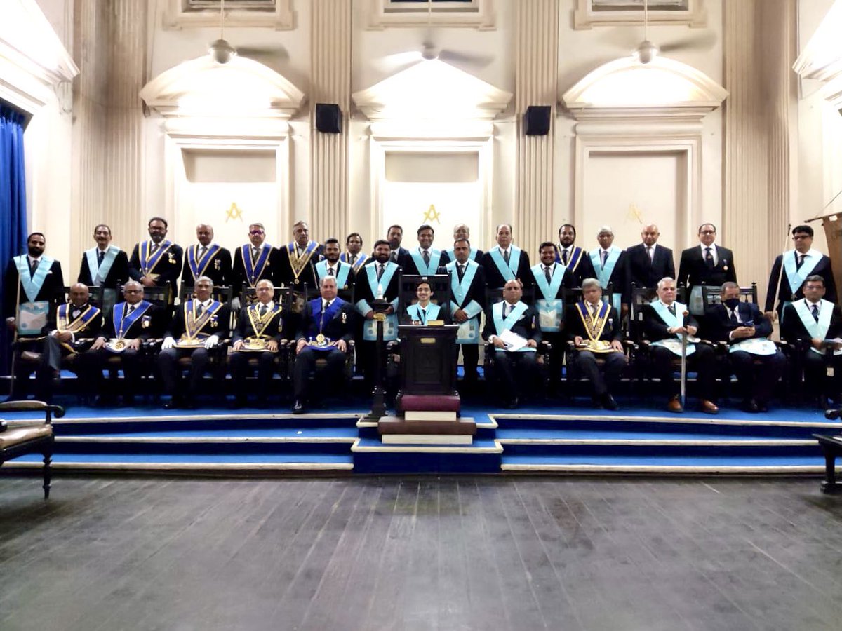 Bro Jamsheed was installed as Master of <a href="/StGeorge549/">Lodge St George No. 549 (UGLE)</a> last night by RW Bro <a href="/PercyDriver/">Percy Driver</a>. Also present were DepDistGM VW Bro <a href="/Deveshh7/">Devesh Hingorani</a>, PDepDistGM VW Bro <a href="/pvenkatraman/">P. Venkatraman</a> &amp; ADistGM W Bro Vishwa Mohan. Congratulations to the newly installed WM &amp; all Officers
<a href="/DglBomEC/">DGL_Bombay</a>
<a href="/UGLE_GrandLodge/">United Grand Lodge of England</a>