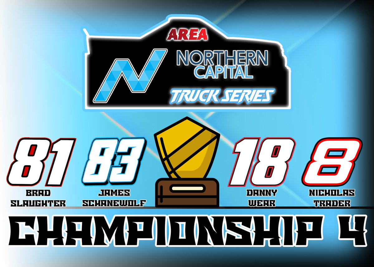 🏆 The Championship 4 is set for Phoenix next week! 

Who will win the Northern Capital Truck Series Season 1 championship?

#AREAPlayoffs