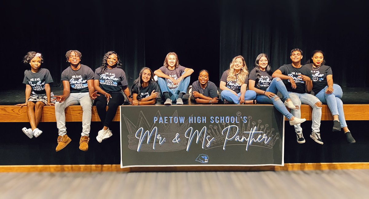 What an amazing group of #PaetowPanthers! These students represented our school, their senior class, and themselves so well tonight. I couldn’t be more proud of them! Congratulations to our 2022 Mr. &amp; Ms. Panther, Jathaniel Lewis &amp; Thalia Gonzalez! 👑💙🐾 <a href="/PaetowHS/">Paetow High School</a>