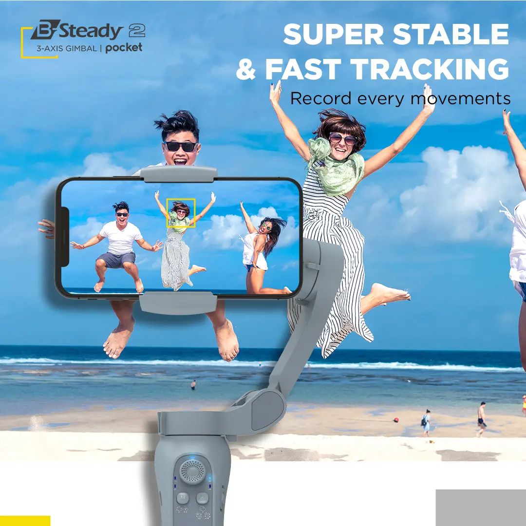 𝗡𝗼.𝟭 𝗕𝗲𝘀𝘁 𝗦𝗲𝗹𝗹𝗲𝗿 𝗚𝗶𝗺𝗯𝗮𝗹 𝗶𝗻 𝗜𝗻𝗱𝗼𝗻𝗲𝘀𝗶𝗮
B-Steady 2 Pocket (BS2P)
Ayo Upgrade ke versi 2022!!
BS2p 2022 memiliki fitur tambahan berikut:
🌟 Toggle Kontrol Zoom di gagang
🌟 Bisa Fast Charging
🌟 Bisa dinyalakan tnp memasang HP terlebih dahulu
🌟 Mode FPV