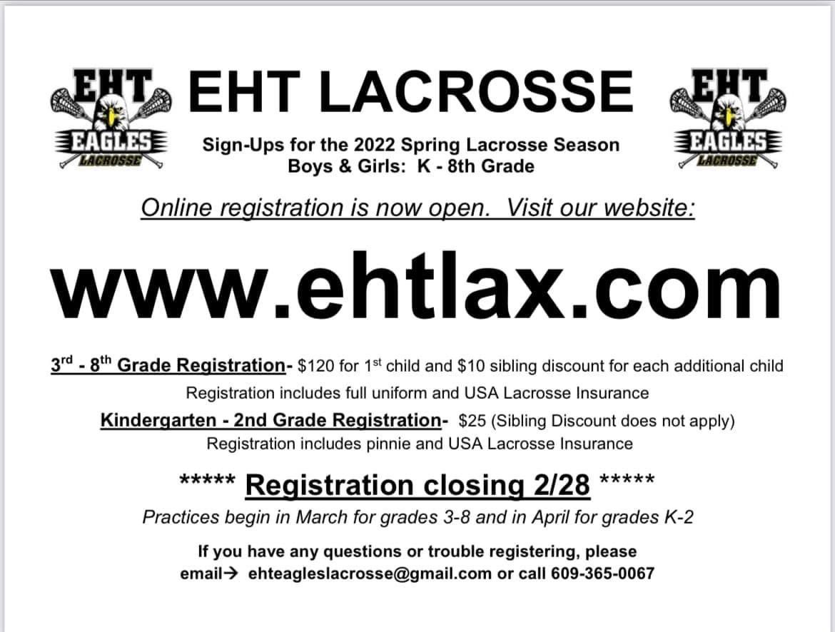 EHTLA's tweet image. Board meeting Wednesday February 16th 7:30pm at the EHT Library!  We will be selling clothing before the meeting starting at 6:30pm!  Come out and get your gear then join us to discuss the upcoming season! All are welcome!