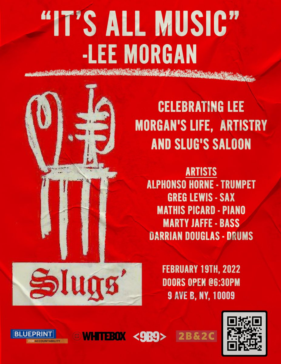 9b9_whitebox's tweet photo. Saturday Feb 19th 6:30pm join us for some live jazz music with Slug's saloon! 🎷🎺 https://t.co/vDDEwhhbyQ