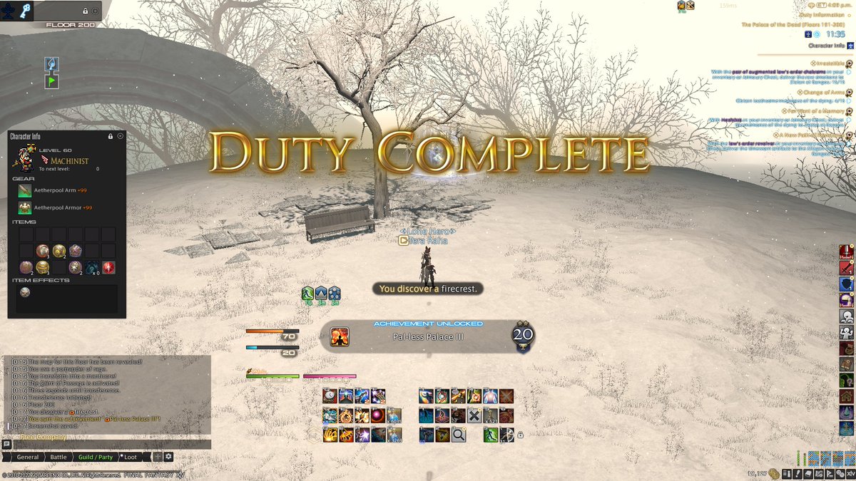 Terra2k6's tweet photo. Both Palace of the Dead and Heaven on High completed solo! Hardest thing I've done in this game, thank you to @Angelus_Demonus for all the guides and work you've put in to deep dungeon! #FF14 https://t.co/q3TBQQL1x1