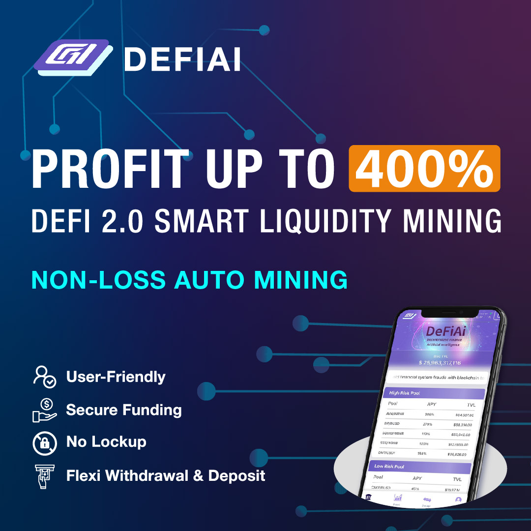 DeFiAiOfficial's tweet photo. 🔥Stake in DeFiAI to get HIGH profit🔥

👉User Friendly
👉No Lockup
👉Secure Funding
👉Flexi Withdrawal &amp; Deposit 

Join us now：https://t.co/JshTbAhhHk

#mining #stableAPY #highrate https://t.co/jwJSCuKtw4