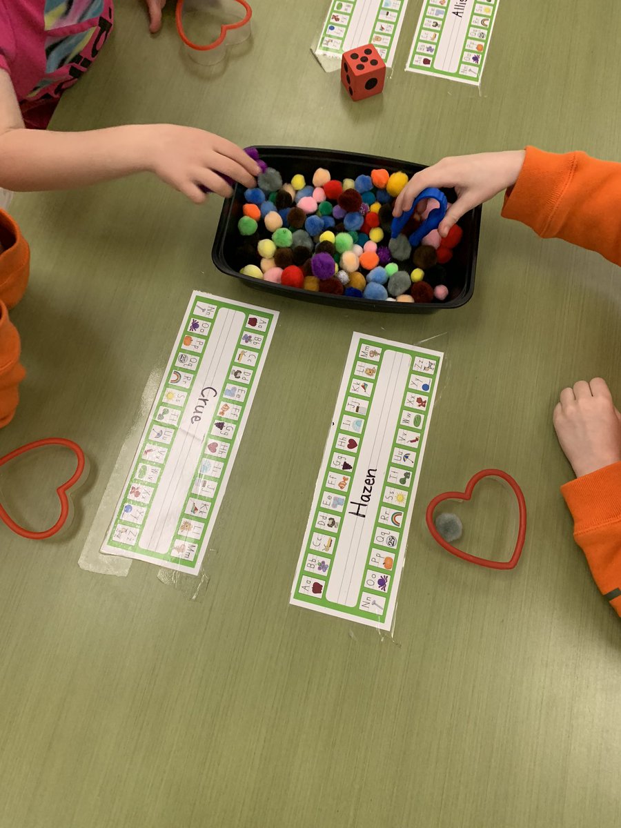 MrsBClarkson's tweet photo. Our #valentine math centers doubled as #finemotor practice! #justapinch #kindergarten #mathgames @bigrockbadger @fsd38 https://t.co/8XuCufdXim