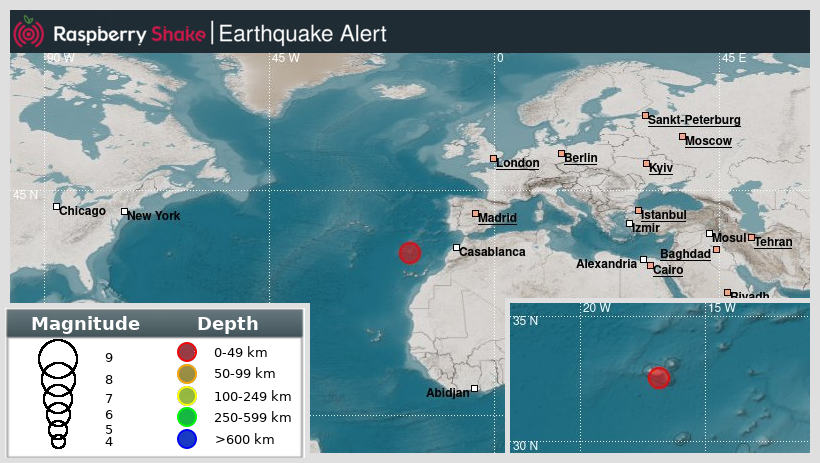 raspishakEQ's tweet photo. Preliminary M5.3 #earthquake 15km/9miles from #Canico, in #Portugal, 2022-02-16 04:32 UTC by @raspishake network.
Join the largest #CitizenScience #seismograph community ➡️ https://t.co/Y5O0dgJqJF
EVENT ➡️ https://t.co/OkRBiNGMa6 https://t.co/gjoROY0vCt