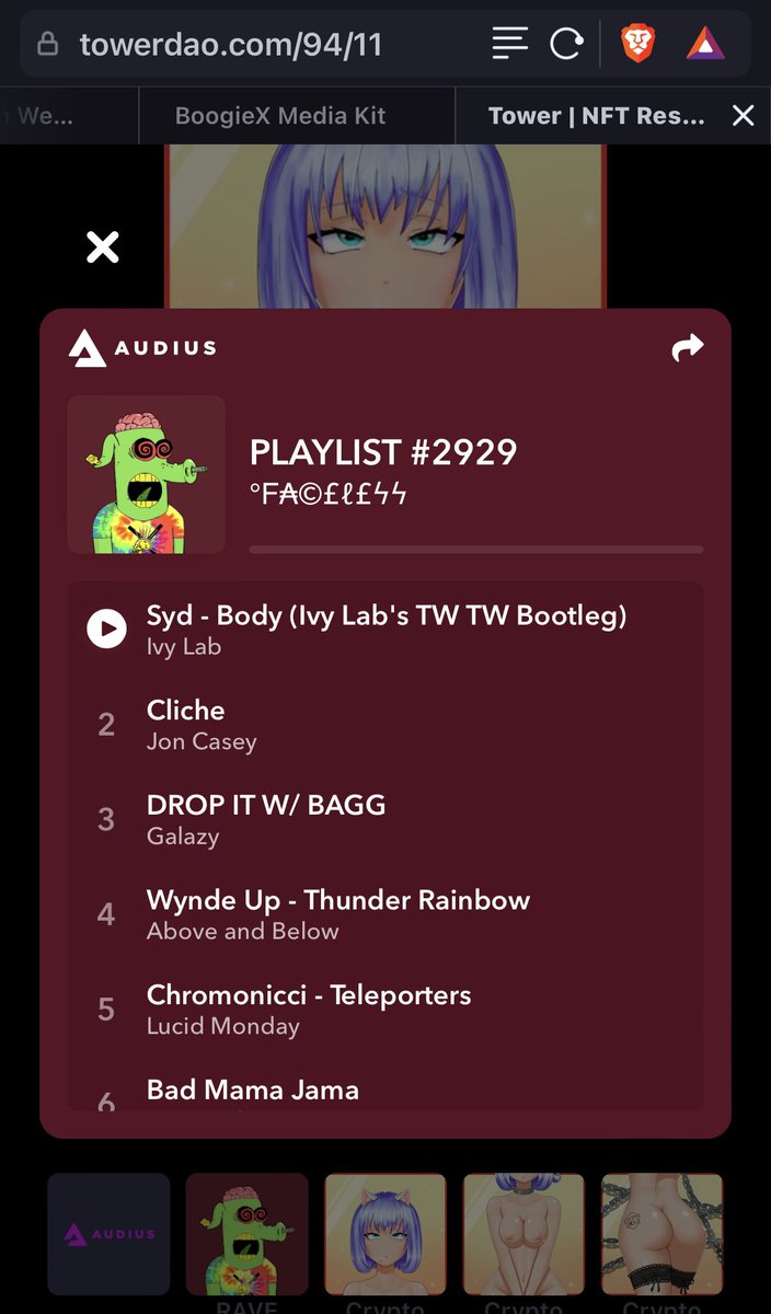 <a href="/TowerDAO/">Tower</a> just launched embedded @AudiusProject playlists 🤘; my hub for all things #blockchain . From #Ethereum to #Solana . From #audio to #visual .