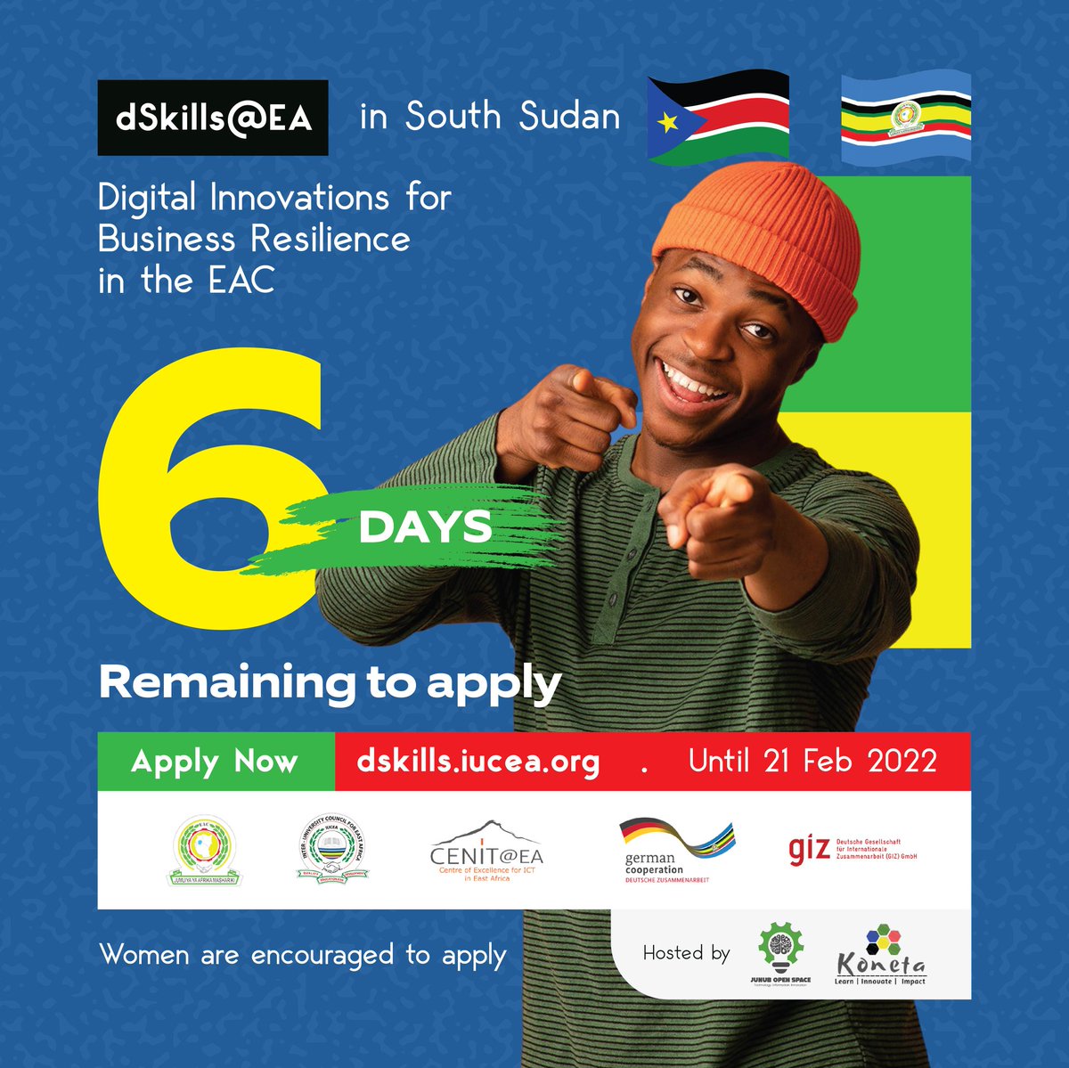 Building a startup from an idea into an actual product that customers can use is a tough ask. It's a dream for most entrepreneurs. Make your idea a reality by joining the #EACDigitalInnovation Program today for mentorship, training and funding. Apply here dskills.iucea.org/fb-apply