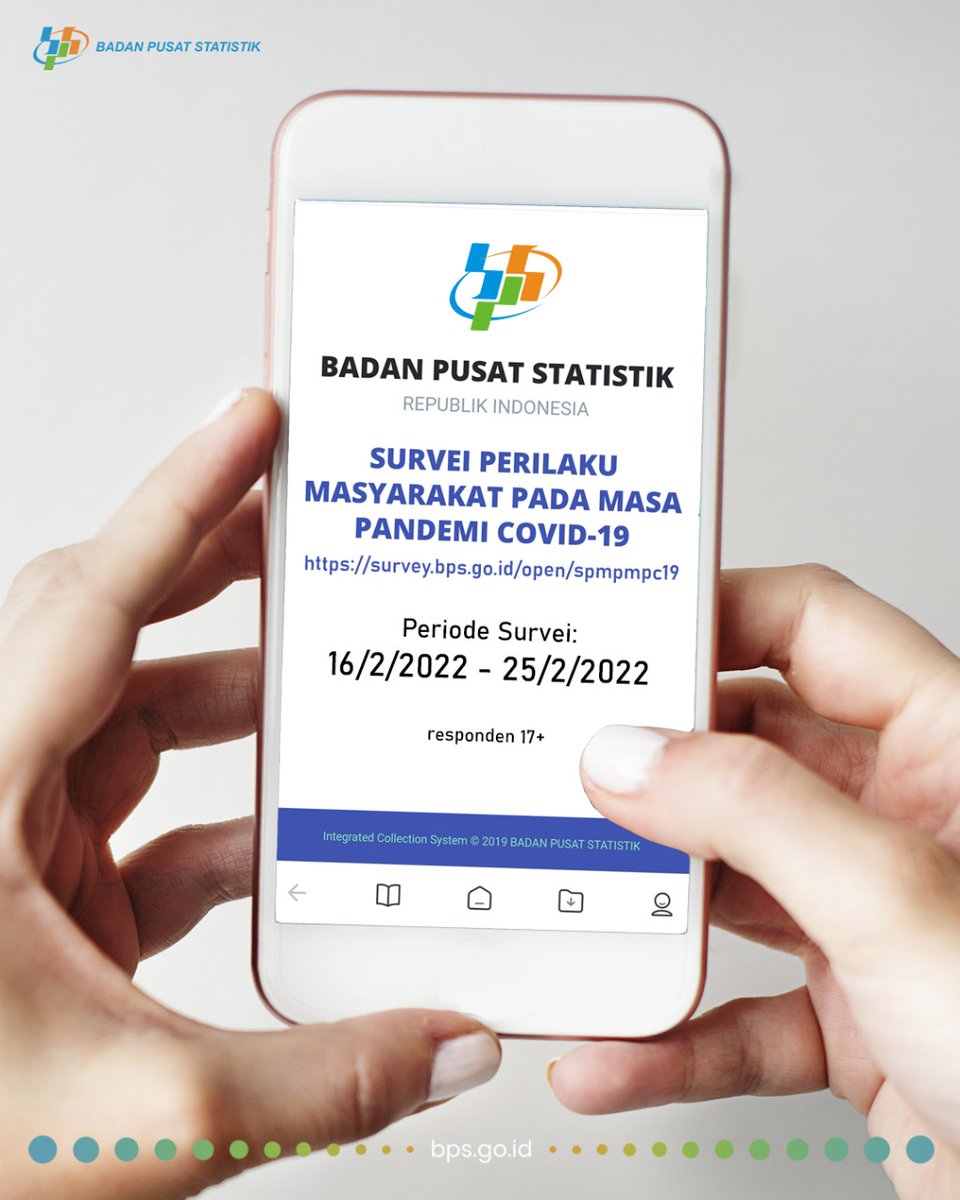 bps_statistics's tweet photo. Survei Perilaku Masyarakat di Tengah Pandemi

BPS kembali melaksanakan Survei Perilaku Masyarakat Pada Masa Pandemi COVID-19 secara daring selama 16-25 Februari 2022. Hasil survei memberi informasi pentingdalam menangani dampak COVID-19.

#CintaData
#SurveiBPS
#BersamaLawanCorona https://t.co/8rj2DDpmjH