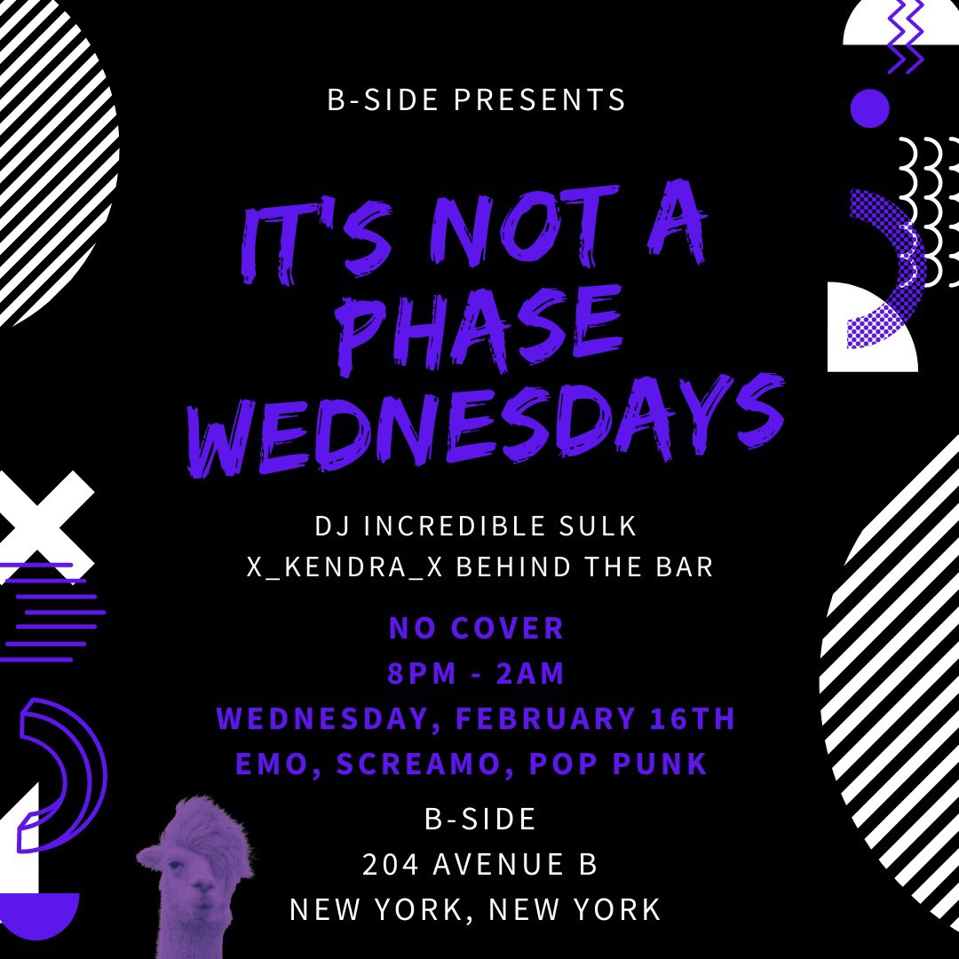 BSideNYC's tweet photo. Let’s doom scroll together! #EmoGirl #EmoBoy #EmoNight #Bside https://t.co/gV3I156EhM