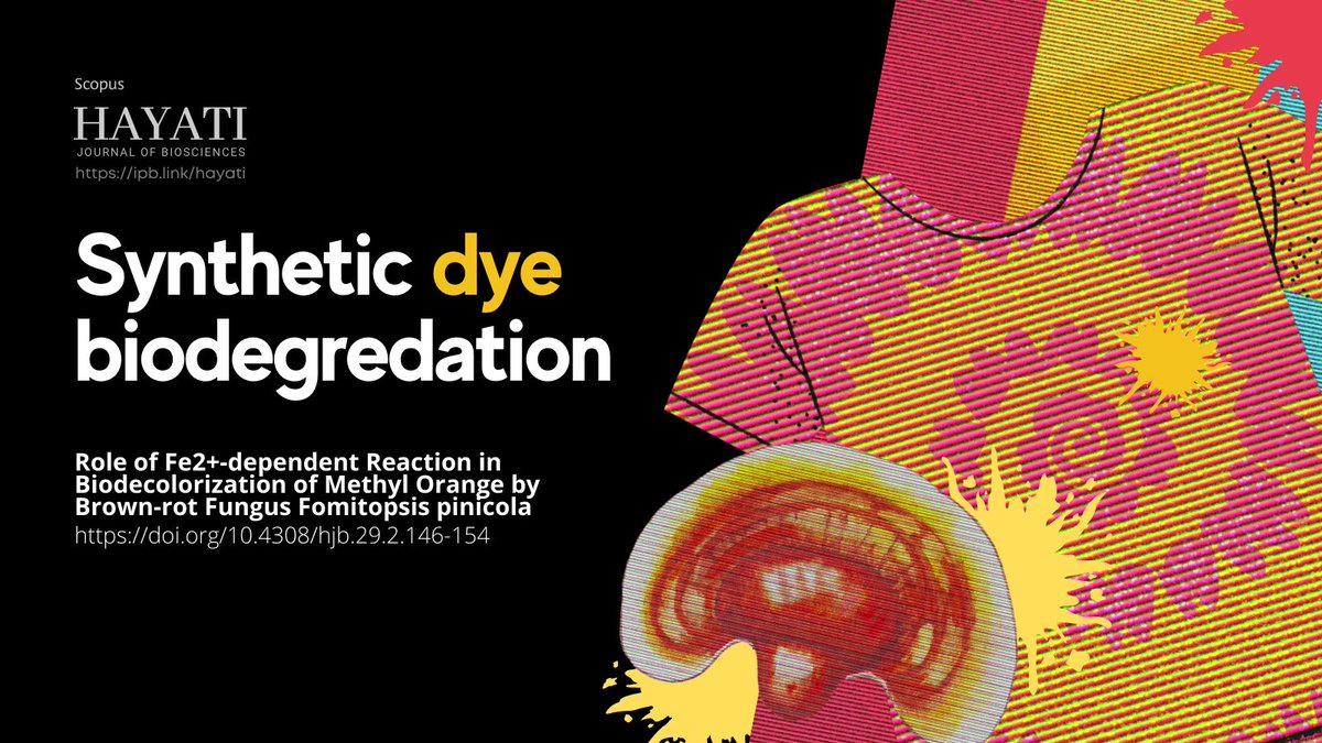 HAYATIJBiosci's tweet image. 🔴 We investigate the degradation process of one kind of dye, #MethylOrange

🖱️ ipb.link/hjb29-02-05

#HAYATIJBiosci #Decolorization #Brown-rot #Fungus #Fomitopsispinicola #FentonReaction #fungi #color #dye #biodegradation #technology