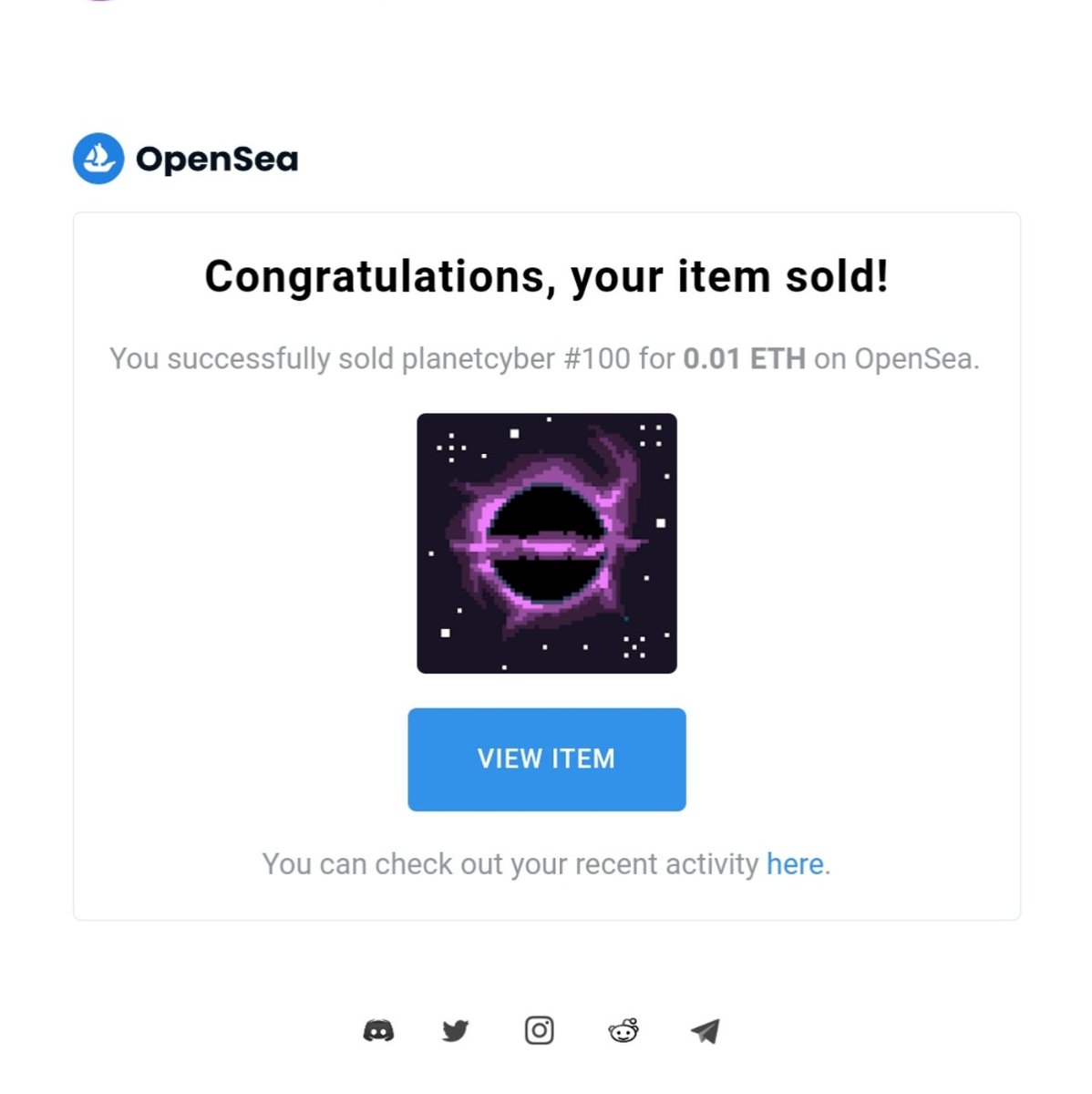 planetcyber #100 just sold🥳
Congratulations to the new owner 🚀

Get yours now✨
opensea.io/collection/pla…

#NFTCommunity #nftcollectors
