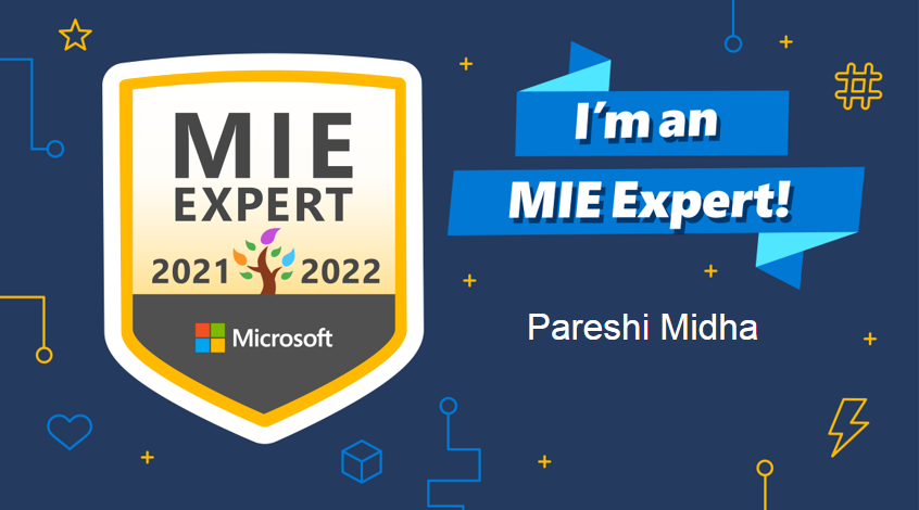 PareshiM07's tweet photo. "This year will be wonderful. So excited to be selected as an MIE Expert for 2021-2022 #MicrosoftEdu #MIEExpert." 😃 😊 https://t.co/jRQYWao9Uj