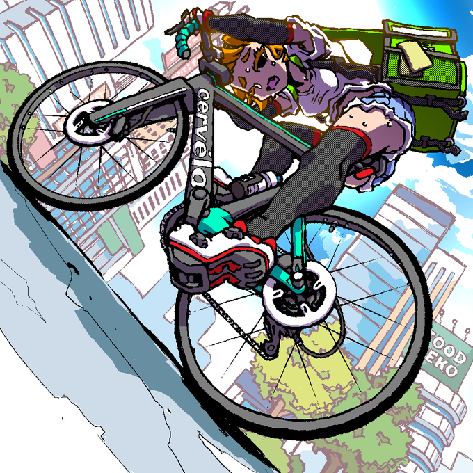 自転車女子のtwitterイラスト検索結果