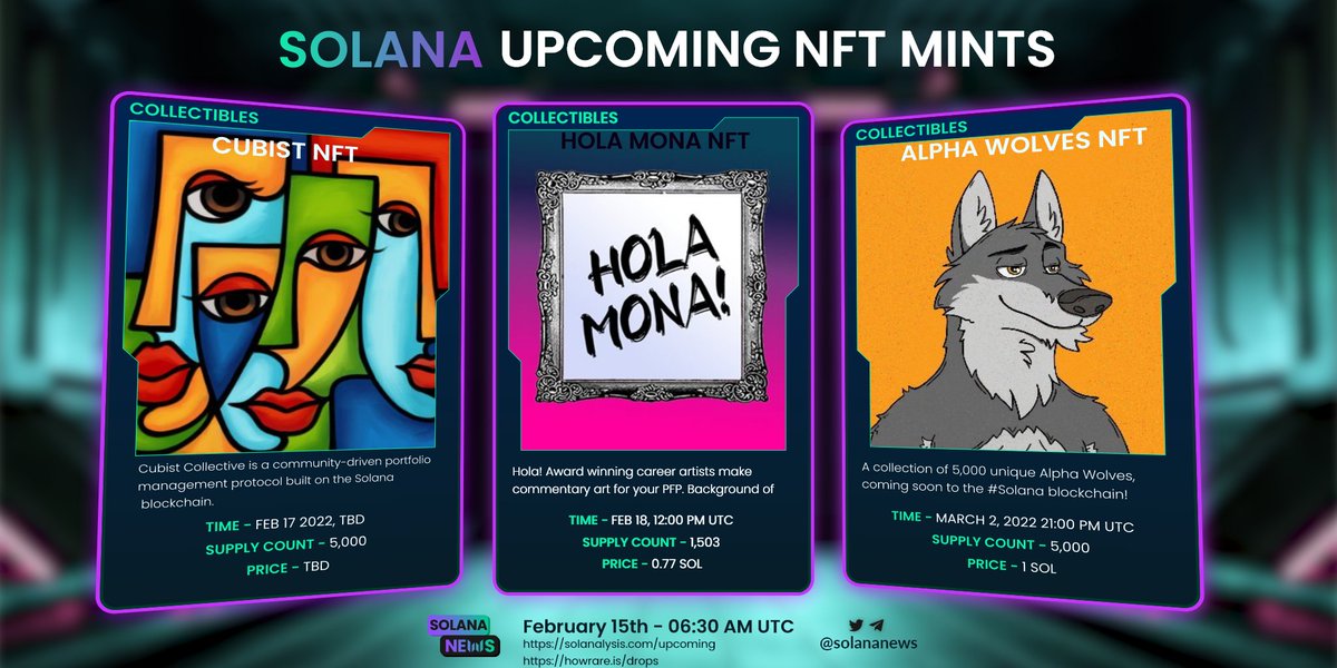 HolaMonaNft's tweet photo. We are the hottest #SolanaNFTs projects!! Yeah!! Thanks @SolanaNews

#NFTCommunity #nftart #NFTdrop @HolaMonaNft https://t.co/G1wrmPwCgb