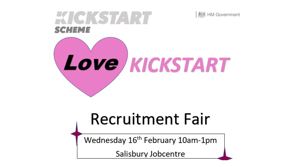 JCP in Wiltshire on Twitter "Today Kickstart Recruitment Fair at Salisbury Jobcentre on Wed 16