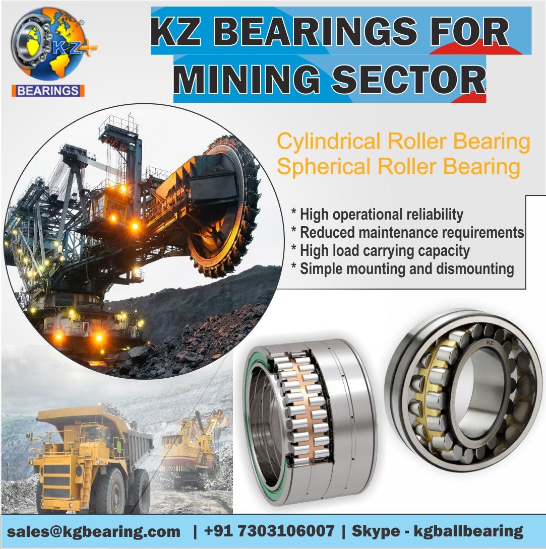 kgbearingindia's tweet image. KZ BEARINGS FOR THE MINING SECTOR

👉Email your inquiry – sales@kgbearing.com

👉Follow us for wide range of bearings at - lnkd.in/eiCyj24g

#kzminingindustrybearings #sphericalrollerbearings #cylindricalroller #kzbearing #rollerbearing