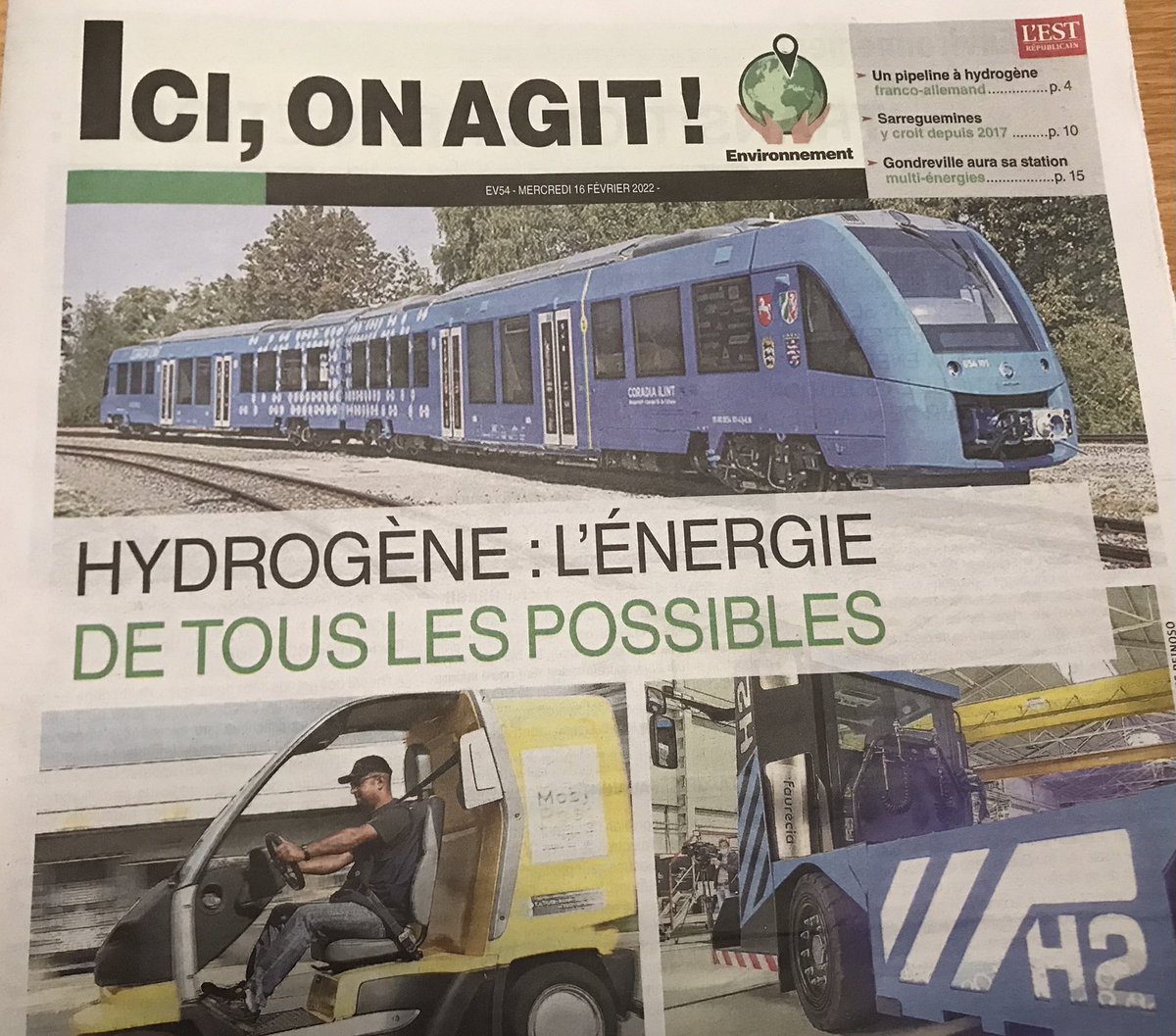 GarciaLaxou's tweet photo. À lire le supplément aujourd’hui dans @lestrepublicain @LEstRepNancy concernant les usages #hydrogene une énergie d’avenir.
#TransitionEcologique @GRTgaz https://t.co/QbhujOhNTo