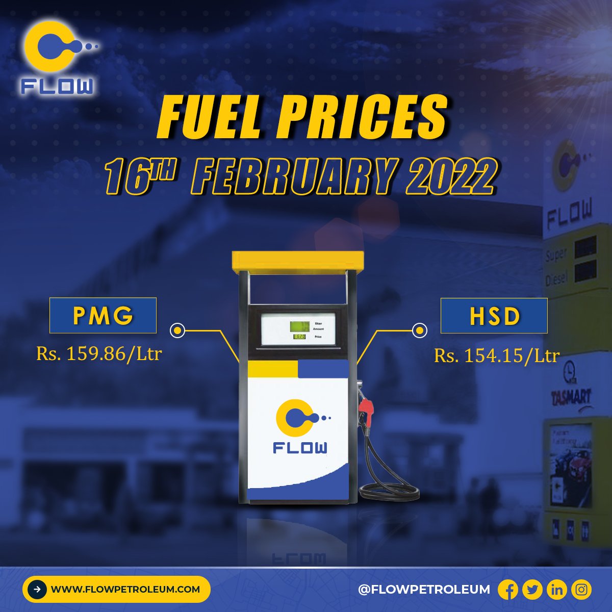 flow_pvt's tweet image. Following are the prices of petroleum products available at our retail outlets, taking effect as of February 16th 2022, with respect to the notification as issued by the Oil &amp;amp; Gas Regulatory Authority.
#flowpetroleum #fuelingthefuture #priceupdate #petrol #diesel
