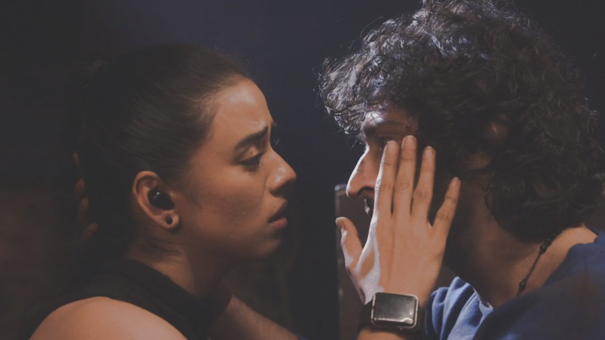 SidsaWorld's tweet photo. loved how his hand was still holding her head as she caressed as his scars! 
And the little eye talk they had before standing up, like a silent answer from him to her "tu theek hai"

#SidSa #ZiddiDilMaaneNa https://t.co/OzmItEpJCR