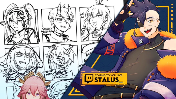 🔴 LIVE! -  Ex-Gangeter Rolling for Yae Miko + Drawing Other VTubers Pt.2! 