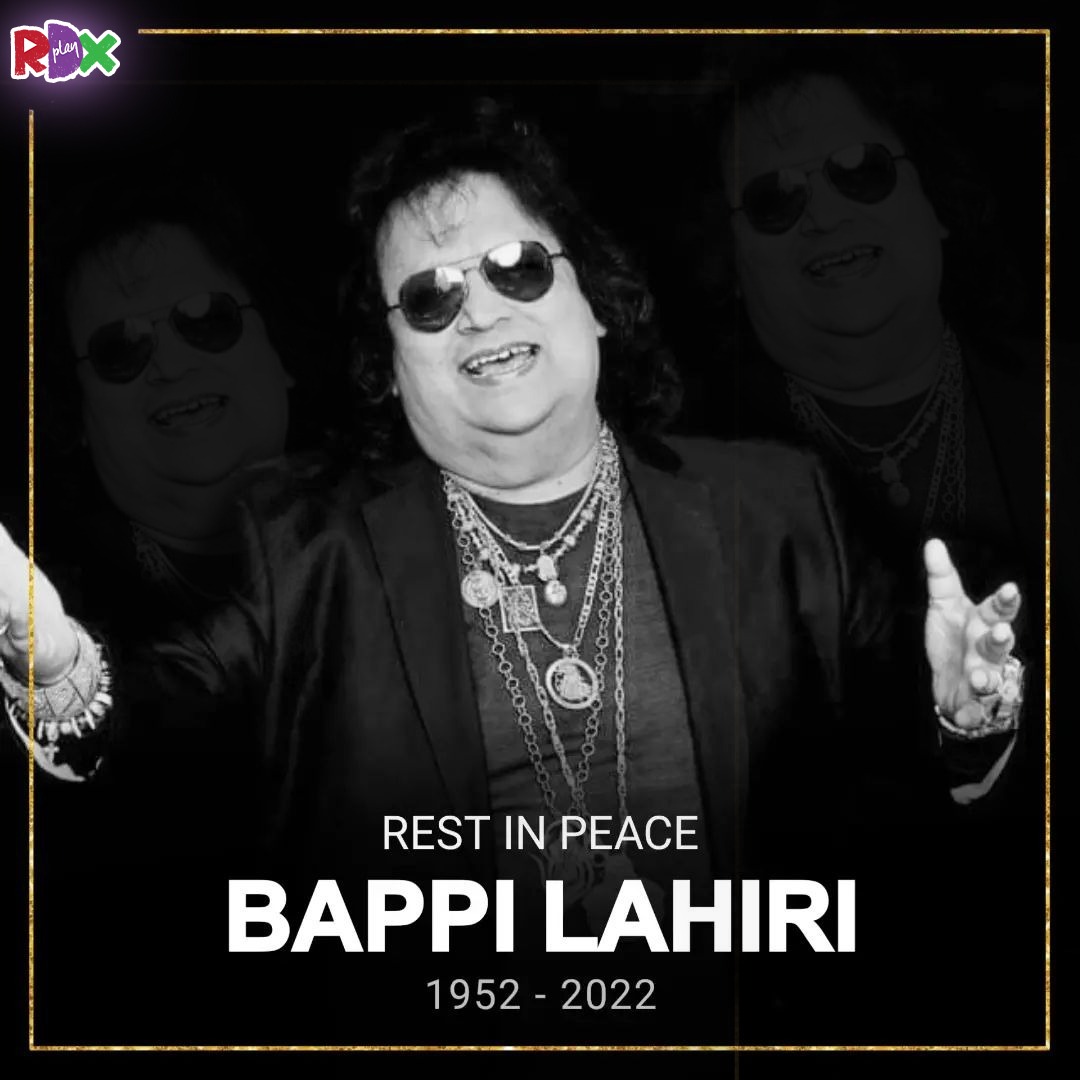 The man with a golden voice.
An icon, a legend -- Rest In Peace
Om Shanti 🙏 #BappiLahiri